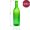 Bottiglia per vino 0,75L con tappi e capsule - 12 pz. - 6 