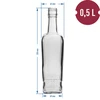 Bottiglia Principale 500 ml con tappo, 6 pezzi - 6 
