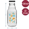 Bottiglia twist off 330 ml con tappo a vite fi43 e stampa colorata - 6 pezzi - 6 