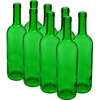 Butelka na wino 0,75 L zielona - zgrzewka 8 szt. - 5 butelka do alkoholu, butelki ozdobne na alkohol, butelka szklana na alkohol, butelki do bimbru na wesele, butelka na nalewkę, butelki do nalewek ozdobne, butelka na wino, butelka do wina, butelka bordeaux