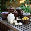 Ceramica - pentola 10l per fermentare con guarnizione d'acqua e coperchio - 4 