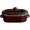 Ceramica - pentola per strutto, allungata con coperchio 0,75L  - 1 