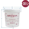 Contenitore di fermentazione 30L, colore bianco con stampa, rubinetto e 2 tubi - j.EN - 6 