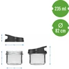 Contenitore di vetro 235 ml, con coperchio da appendere - 5 
