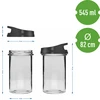 Contenitore di vetro 545 ml, con tappo da appendere - 5 