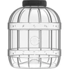 Contenitore multiuso 5L, con tappo a vite nero - 2 