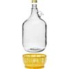 Damigiana Dama 5 L con tappo e cestino in plastica - 2 