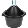 Damigiana di vetro per vino 5 L - con cesto in plastica - 3 