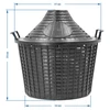 Damigiana per vino 10 L in cesto di plastica - 6 