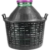 Damigiana per vino 20 L con collo largo in cestino di plastica - 4 
