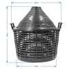 Damigiana per vino 20 L in cesto di plastica - 4 