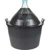 Damigiana per vino 34 L in cesto di plastica - 7 