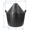 Damigiana per vino 54 L in cesto di plastica - 6 