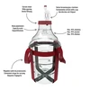 Damigiana per vino leggera, infrangibile, con cinghie, 20 L - 4 