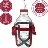 Damigiana per vino leggera, infrangibile, con cinghie, 20 L - 5 
