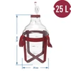 Damigiana per vino leggera, infrangibile, con cinghie, 25 L - 6 