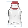 Damigiana per vino leggera, infrangibile, con manico, 10 L - 6 