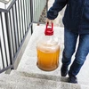 Damigiana per vino leggera, infrangibile, con manico, 10 L - 17 
