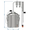Distillatore classico Convex 18 L - 2 deflemmatori - 9 