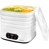 Essiccatore per funghi, frutta, verdure e erbe con regolazione della temperatura, 240W, bianco - 8 