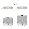 Essiccatore per funghi, frutta, verdure e erbe con regolazione della temperatura, 240W, trasparente - 10 