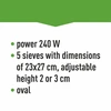 Essiccatore per funghi, frutta, verdure e erbe con regolazione della temperatura, 240W, trasparente - 19 