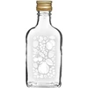 Fiaschetta 200 ml con tappo a vite e stampa “Frutti” – variante 2 ['bottiglia 0', '2 L', ' bottiglia per alcolici', ' bottiglia con stampa', ' liquore alla frutta', ' fiaschetta', ' fiaschetta per liquore di frutta', ' bottiglia per liquore alla frutta', ' imbottigliamento di alcolici', ' fiaschetta con tappo dorato', ' bottiglie decorative per alcolici', ' bottiglie eleganti per matrimonio', ' piccole bottiglie decorative', ' bottiglia decorativa con tappo a vite', ' bottiglia 200 ml', ' bottiglia premium']