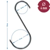Ganci per affumicatura - S, tagliati 45° 4mm x 150mm 5 pezzi - 7 