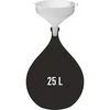 Imbuto in plastica bianco fi 25cm - 2 