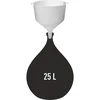 Imbuto in plastica fi25 per damigiane, bordo alto - 3 