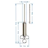 Iniettore in acciaio inossidabile 60 ml + 2 aghi - 11 