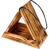 Mangiatoia in legno per uccelli - triangolare - 2 