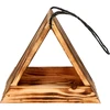 Mangiatoia in legno per uccelli - triangolare - 4 