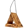 Mangiatoia in legno per uccelli - triangolare - 6 