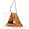 Mangiatoia in legno per uccelli - triangolare - 8 