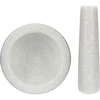 Mortaio da cucina in marmo, bianco, fi 10 cm - 5 