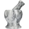 Mortaio da cucina in marmo, grigio, fi 10,5 cm - 3 