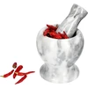 Mortaio da cucina in marmo, grigio, fi 10,5 cm - 8 