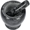 Mortaio da cucina in marmo, nero, fi 10,5 cm - 2 