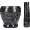 Mortaio da cucina in marmo, nero, fi 10,5 cm - 4 
