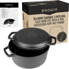Pentola in ghisa con padella, 5 L + 1 L - 10 