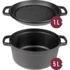 Pentola in ghisa con padella, 5 L + 1 L - 2 