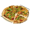 Pietra per pizza con manico e coltello, in cordierite, rotonda 33 cm - 5 