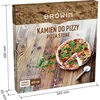 Pietra per pizza con manico e coltello, in cordierite, rotonda 33 cm - 9 