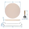 Pietra per pizza con manico e coltello, in cordierite, rotonda 33 cm - 8 