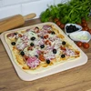 Pietra per pizza rettangolare, realizzata in cordierite, - 38 x 30,5 cm - 7 