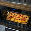 Pietra per pizza rettangolare, realizzata in cordierite, - 38 x 30,5 cm - 8 