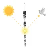 Repellente per uccelli – spirali riflettenti color argento, 6 pezzi - 3 