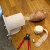 Rete per salumi bianca con dimensioni di 12,5 cm x 5 m, con resistenza termica fino a 220°C - 4 