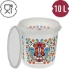 Secchio alimentare GWIOZDA - con coperchio, 10 L - 4 